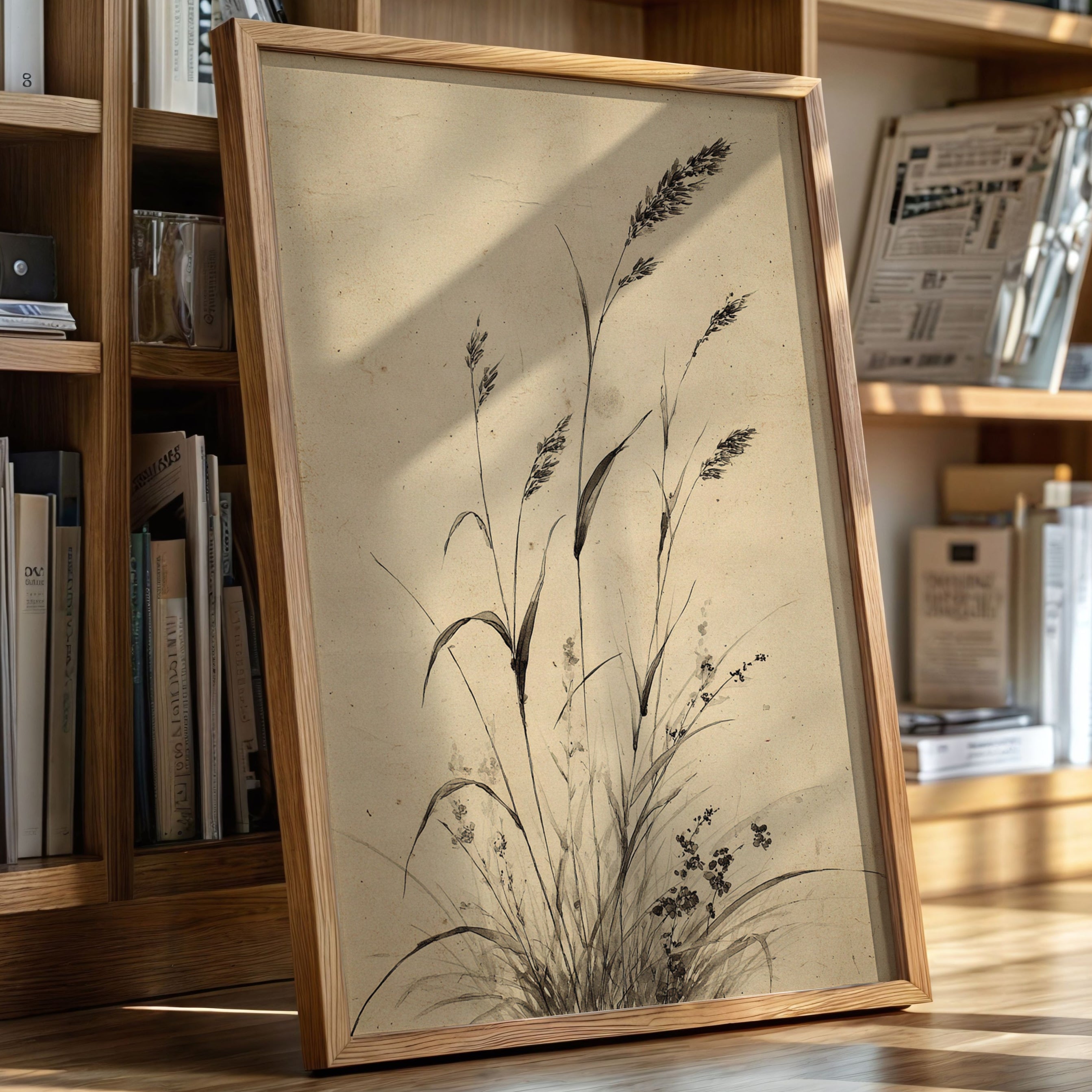 Wild Grasses Bow To Autumn Wind