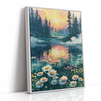 Sunrise Reflected on the Forest Pond