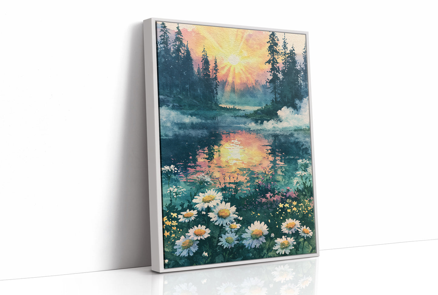Sunrise Reflected on the Forest Pond