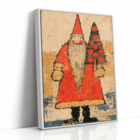 Primitive Santa & Tree