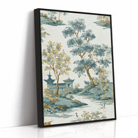 Cranes Wade Through Distant Temples