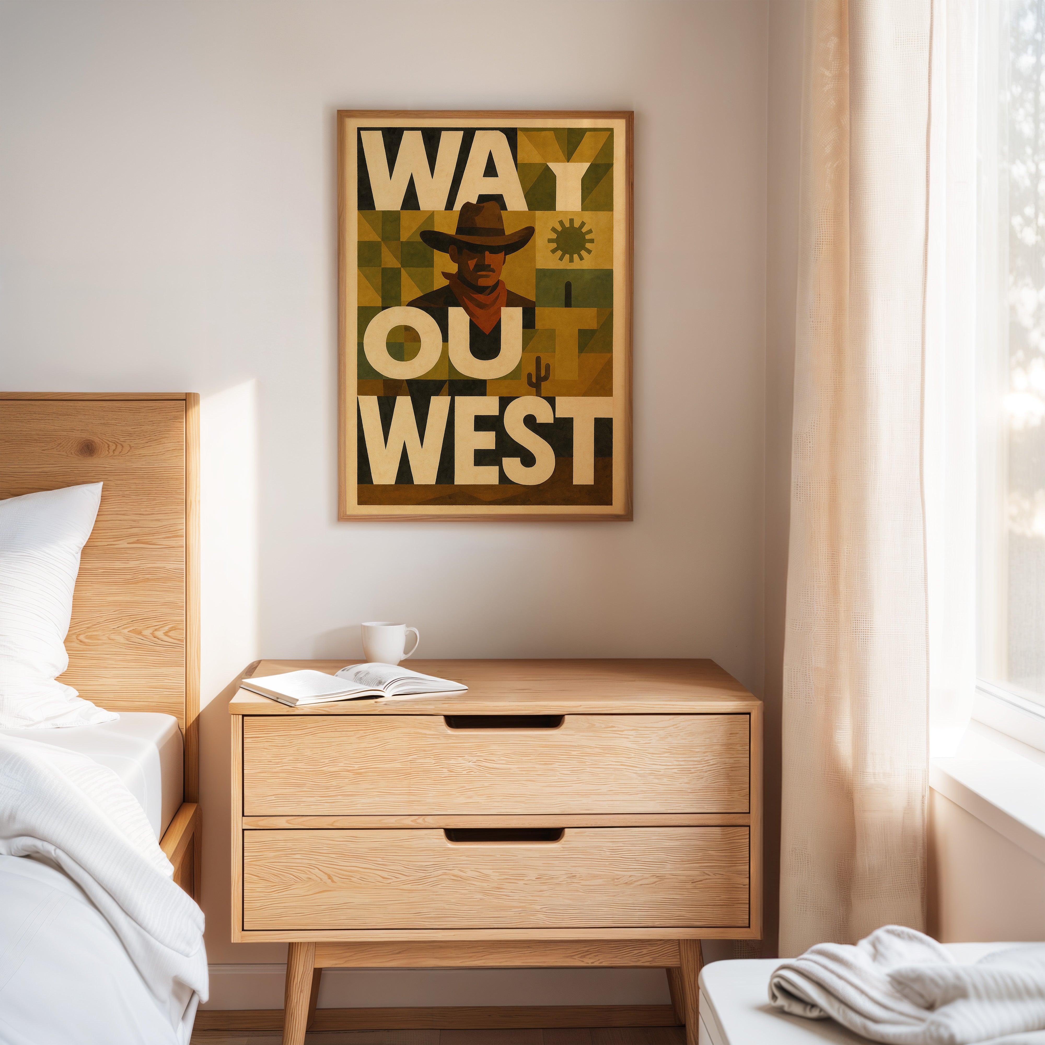 Way Out West Cowboy Poster