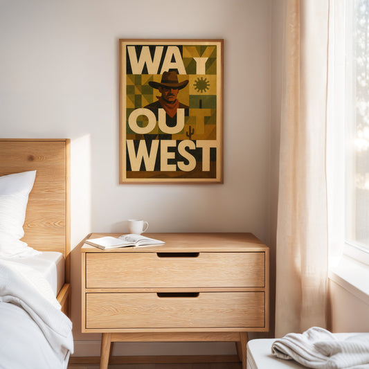 Way Out West Cowboy Poster