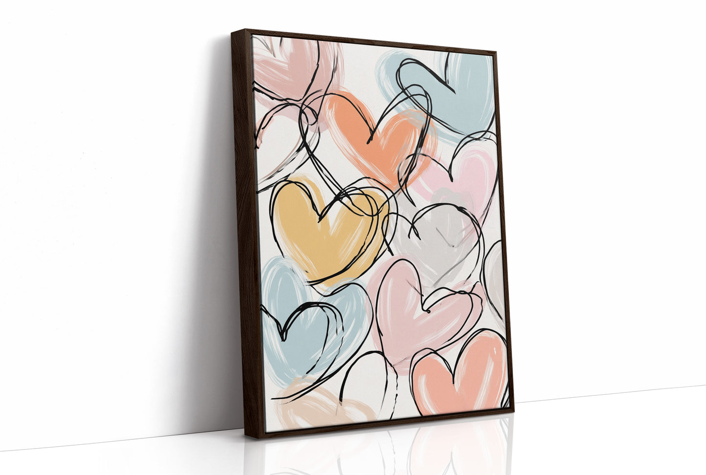 Pastel Hearts in Spontaneous Symphony