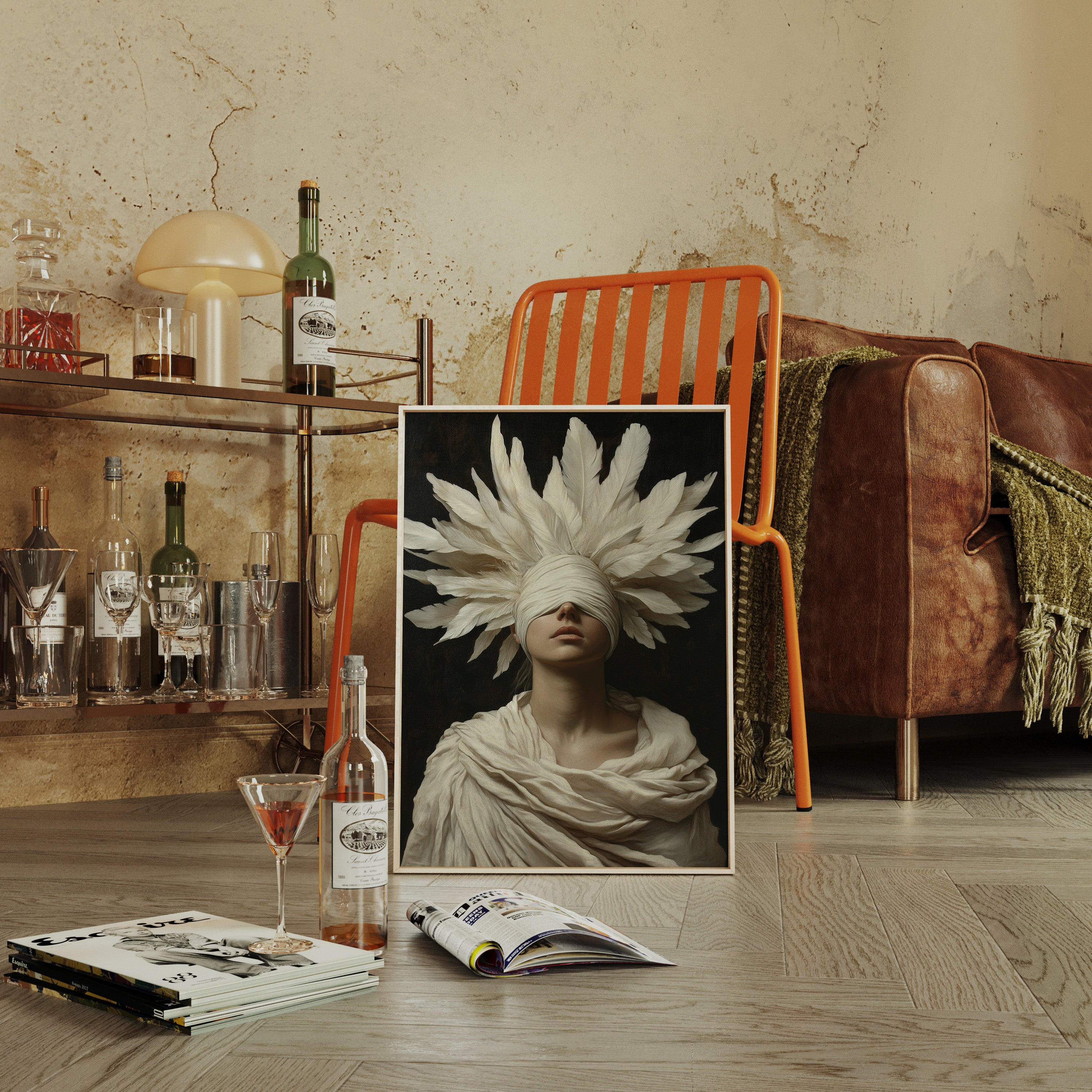 Blind Oracle in Ivory Feathers