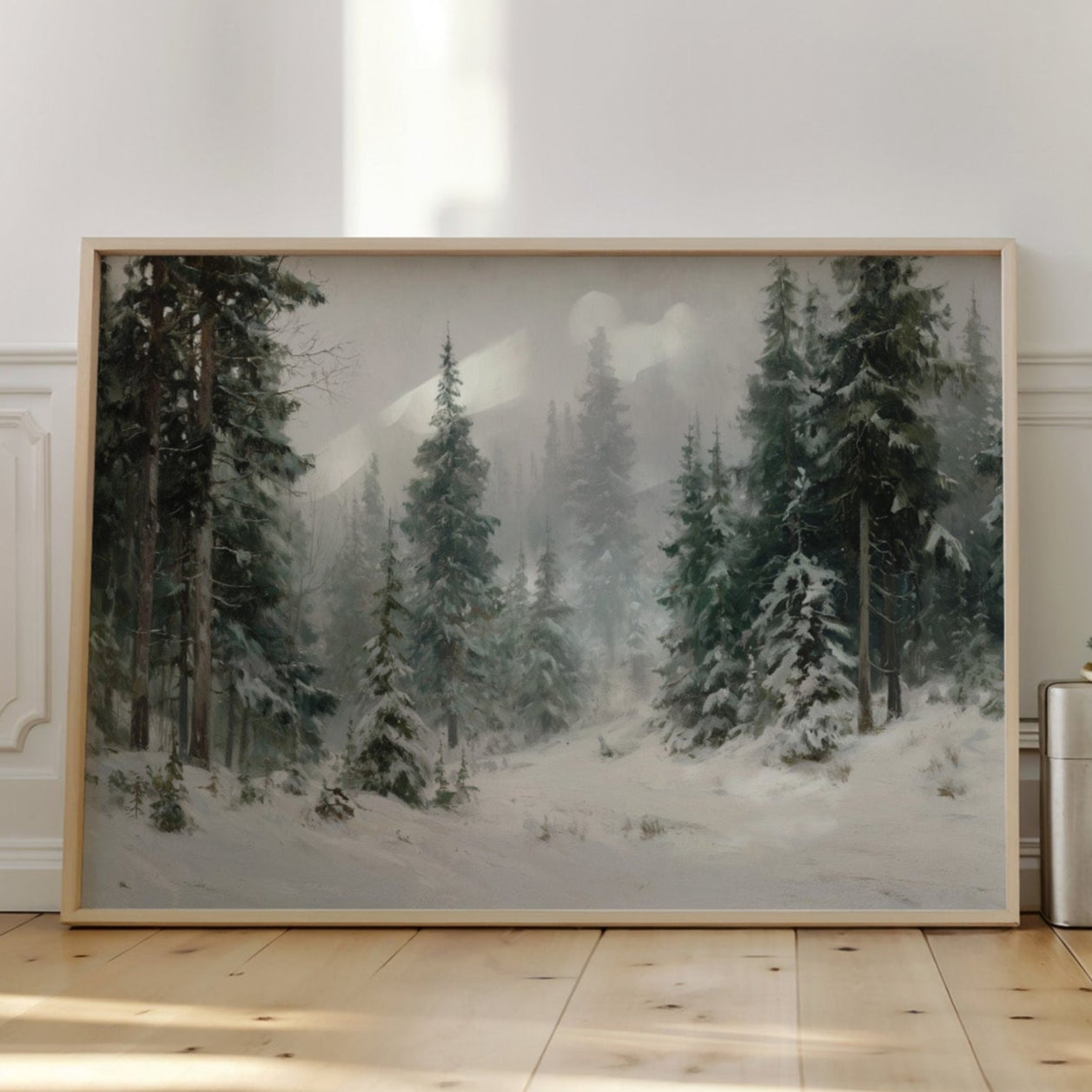 Snow Settles Among Silent Pines