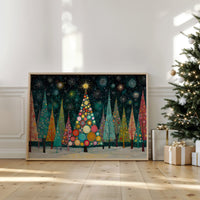 Winter Trees Catch Starlight's Song