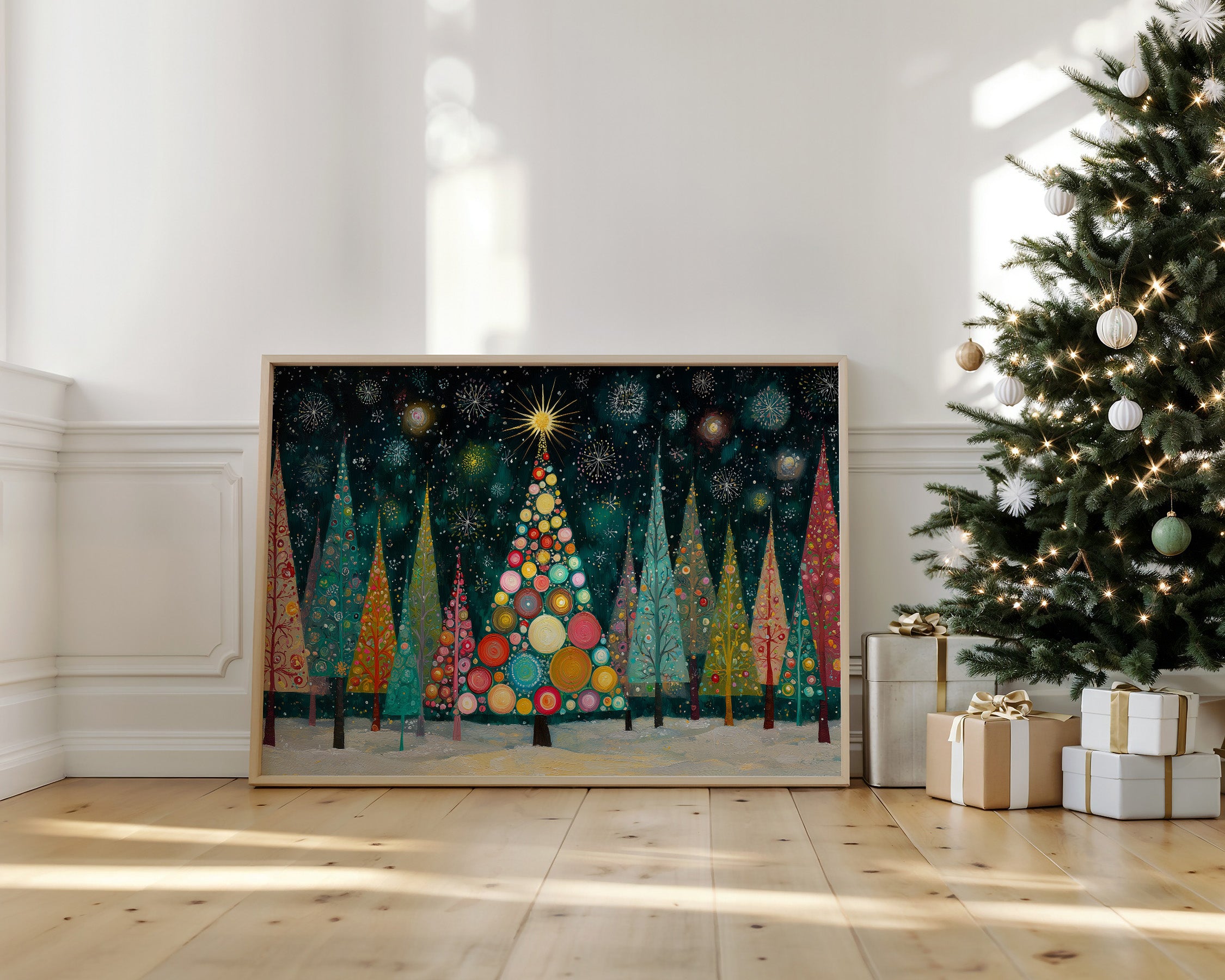 Winter Trees Catch Starlight's Song