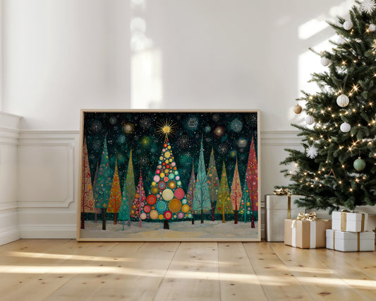 Winter Trees Catch Starlight's Song