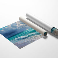 Turquoise Tides Meet Storm Clouds