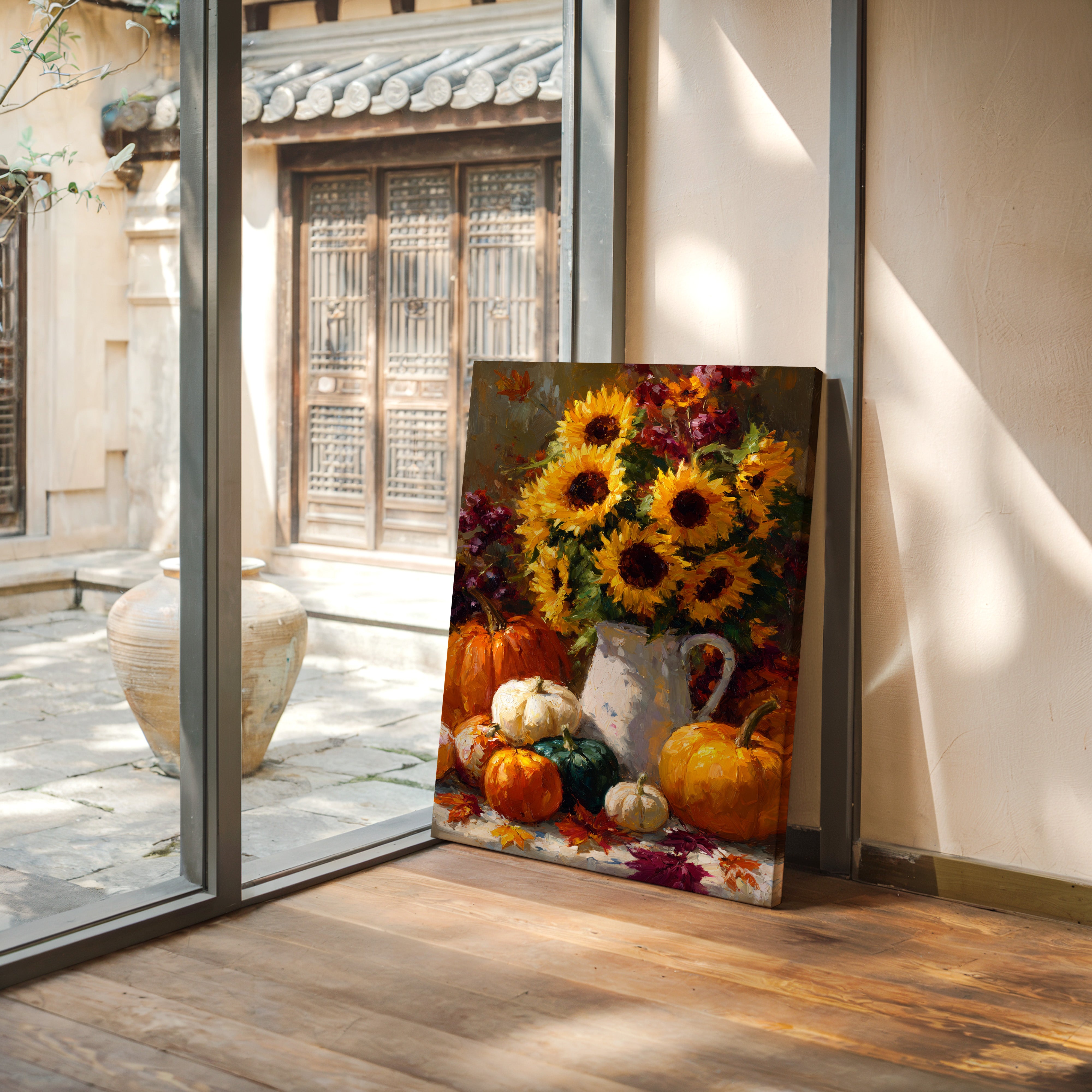 Autumn's Warmth In Sunflower Light