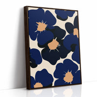 Midnight Blooms in Peach Contrast