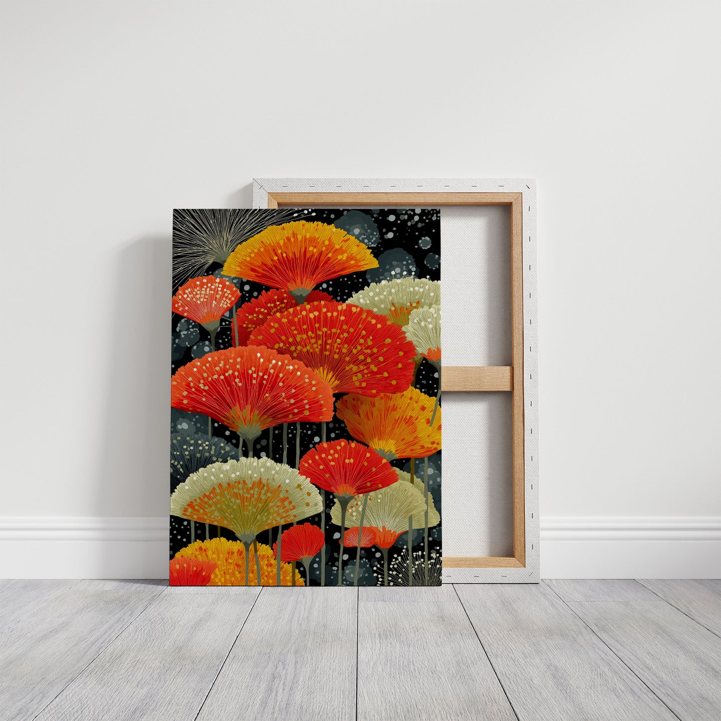 Coral Blooms Dance Against Midnight