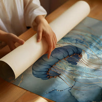 Cerulean Dancers in Liquid Cosmos