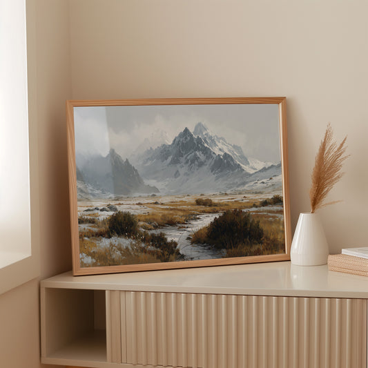 Winter Grasses Dance Below Peaks