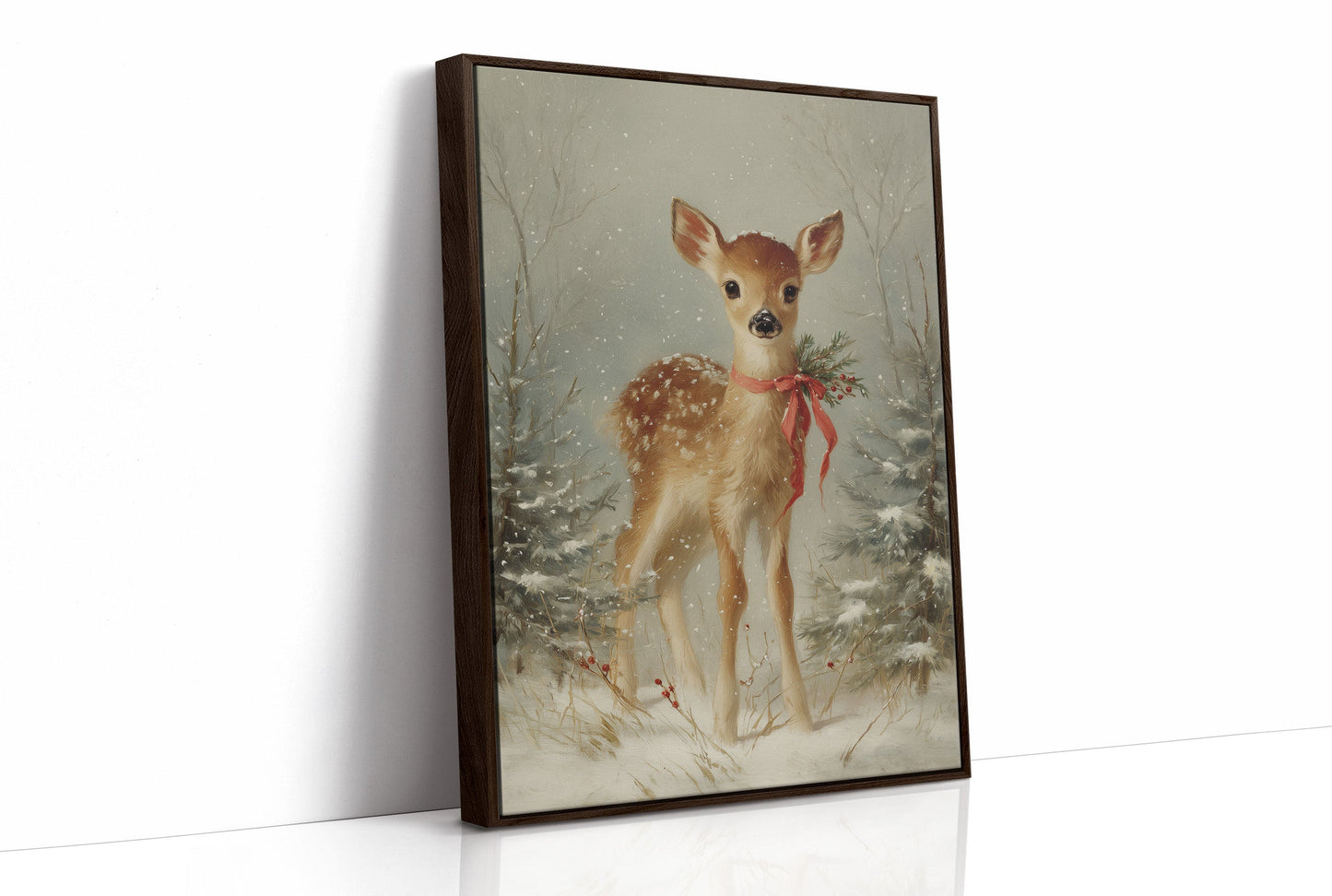 December's Fawn Wears Ruby Ribbons