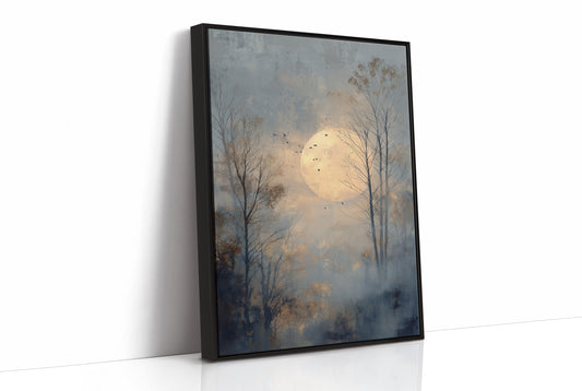 Birds Circle The Winter Moon