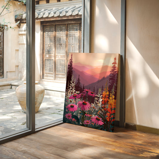 Sunset Serenade Over Wild Blooms