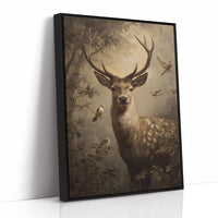 Noble Stag In Misty Forest