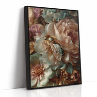 Honey Visitor Among Blush Petals