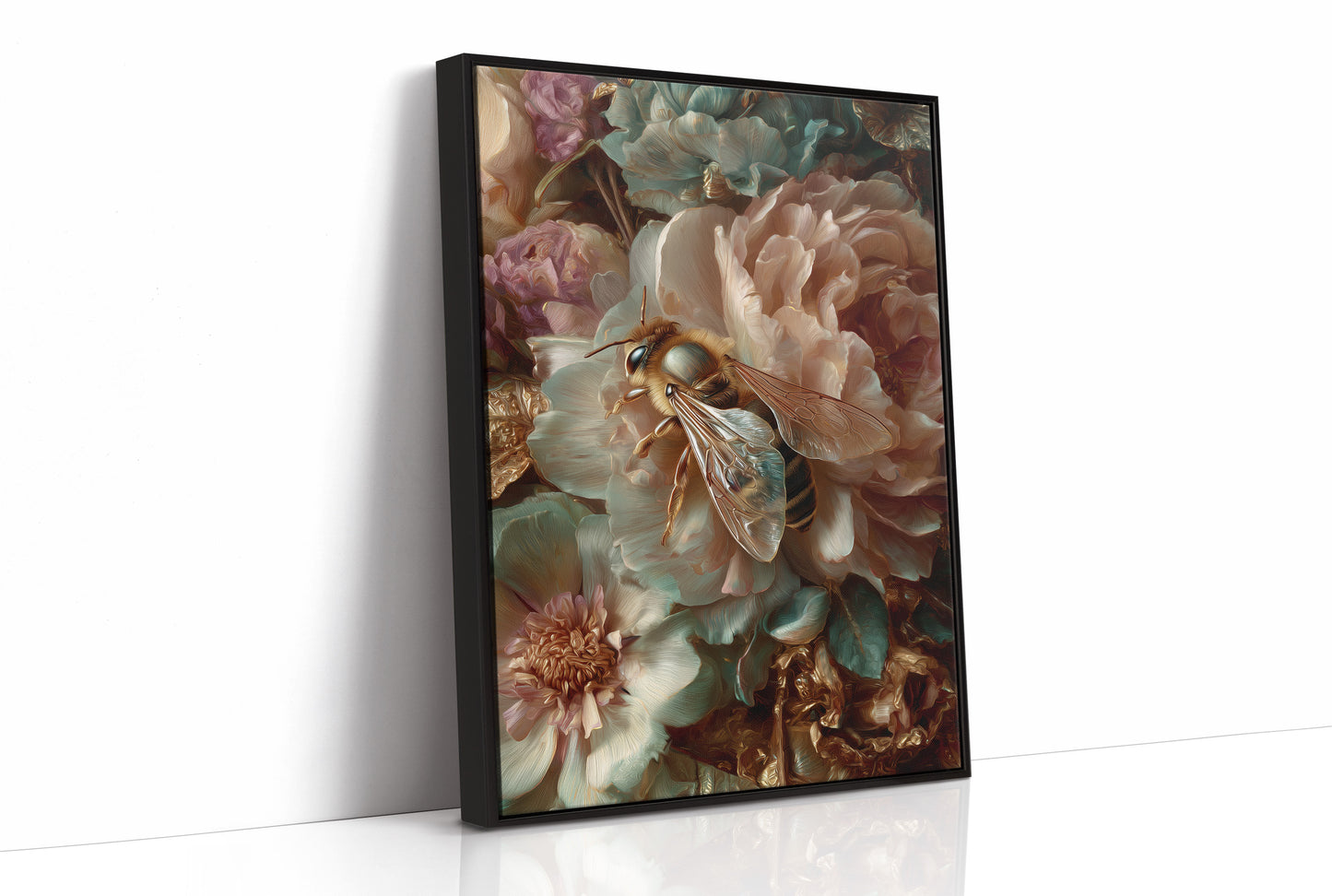 Honey Visitor Among Blush Petals