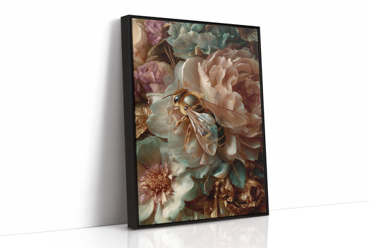 Honey Visitor Among Blush Petals