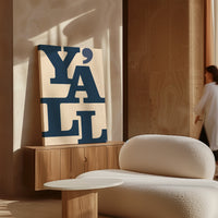 Y'all Typography Print – Southern Western Wall Art