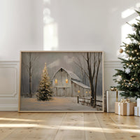 Winter Barn Glows With Christmas Magic