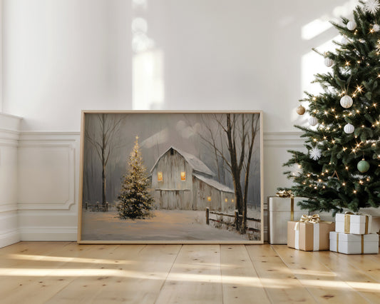 Winter Barn Glows With Christmas Magic
