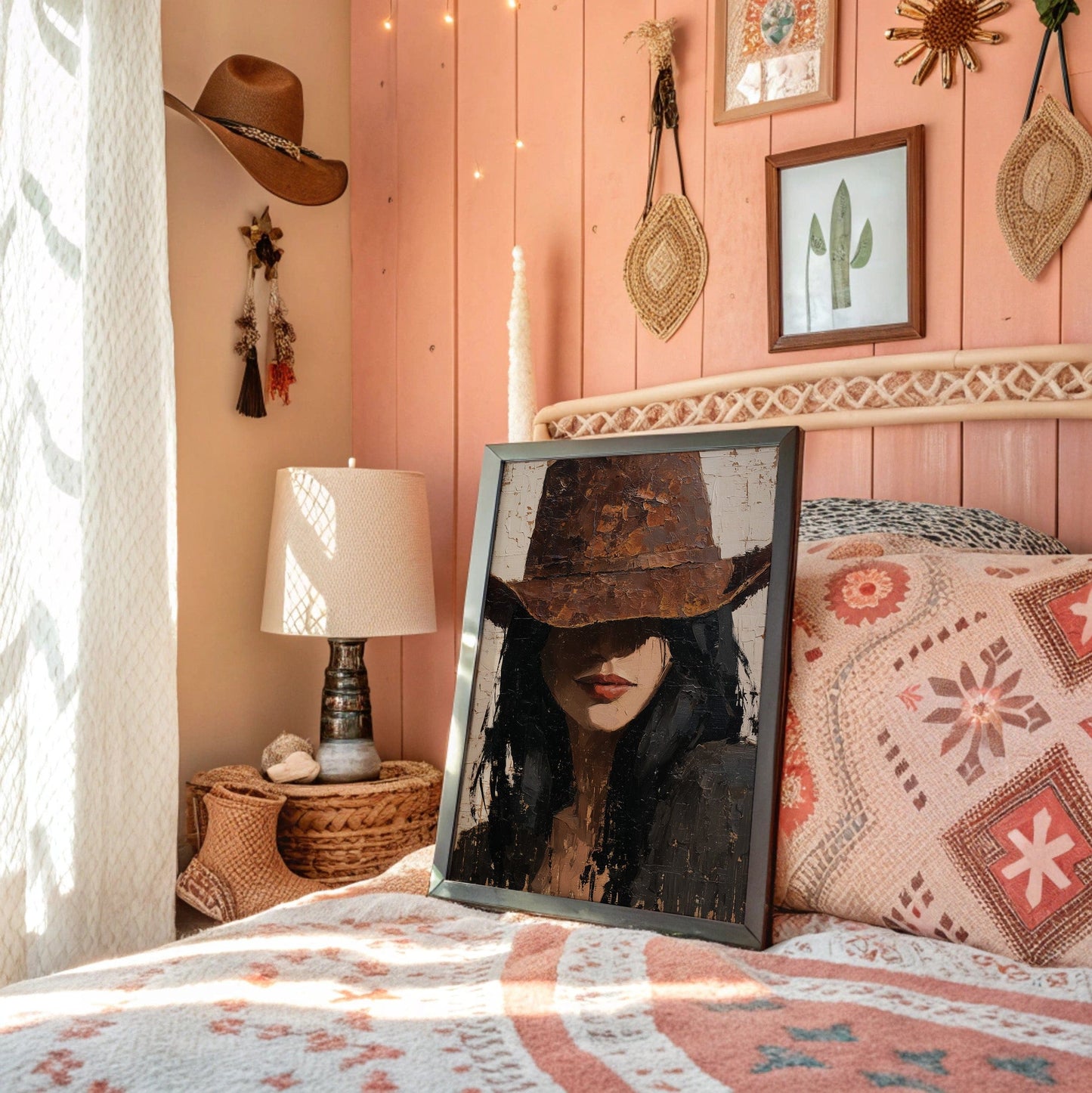 Leather Hat Hides Autumn Secrets