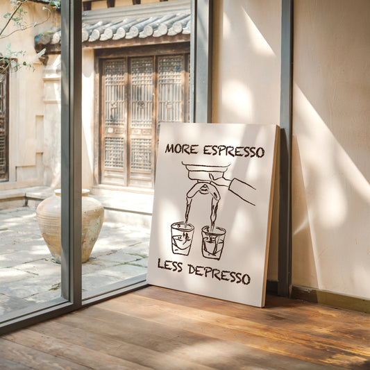 Coffee Wisdom Flows In Brown Lines
