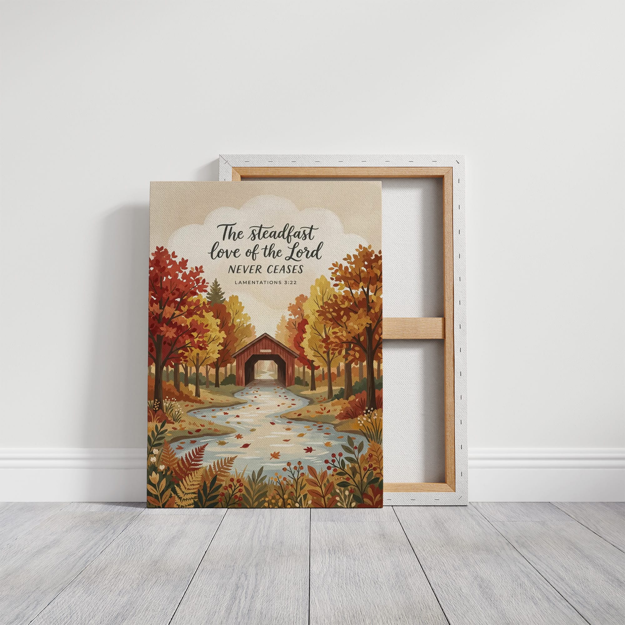 The Steadfast Love of the Lord: Covered Bridge Autumn Stream