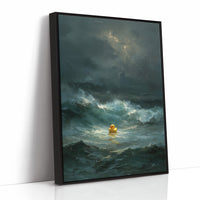 Tiny Yellow Against Raging Seas