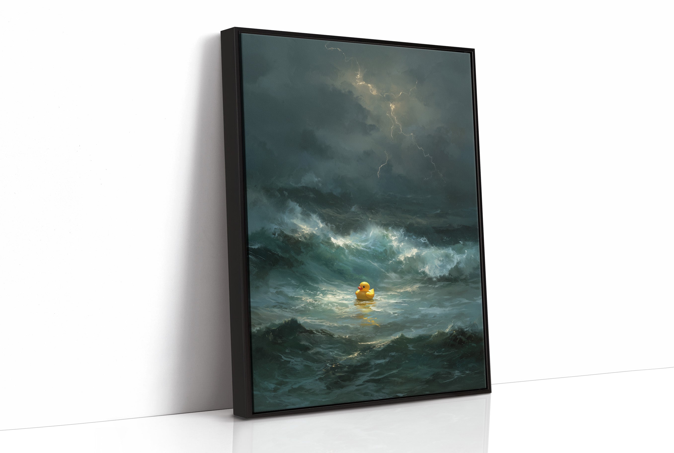 Tiny Yellow Against Raging Seas