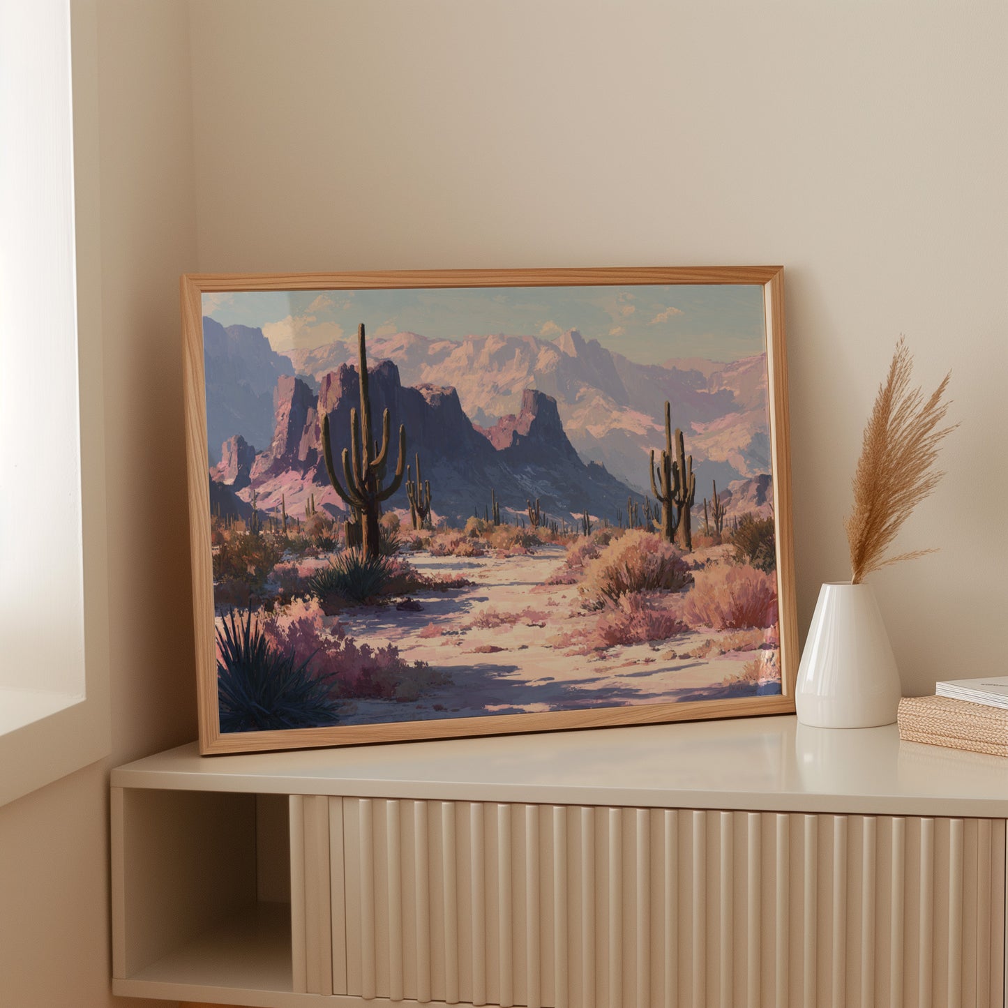 Pink Dawn Greets Saguaro Sentinels