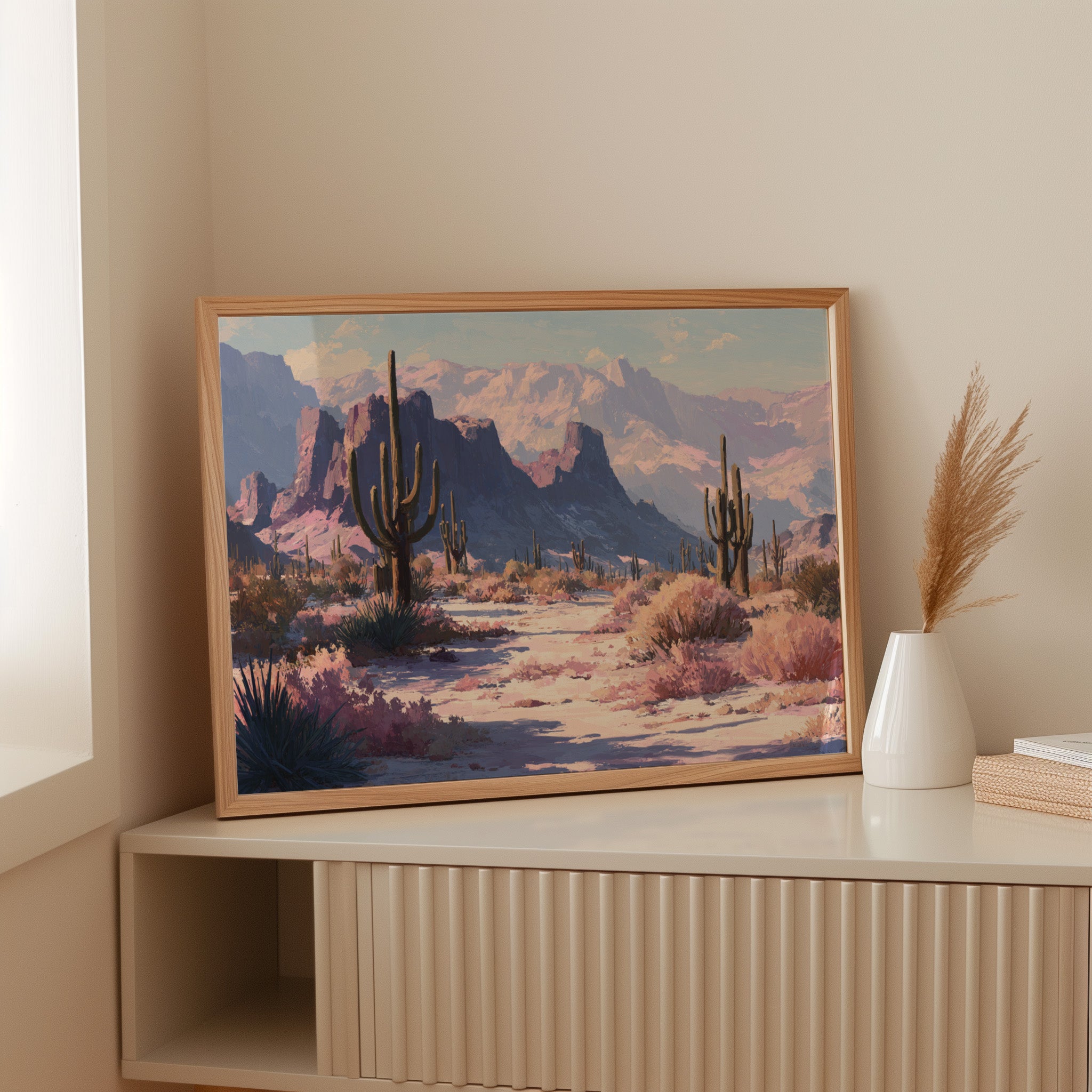 Pink Dawn Greets Saguaro Sentinels