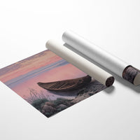 Lakeside Boat Awaits Dawn's Promise