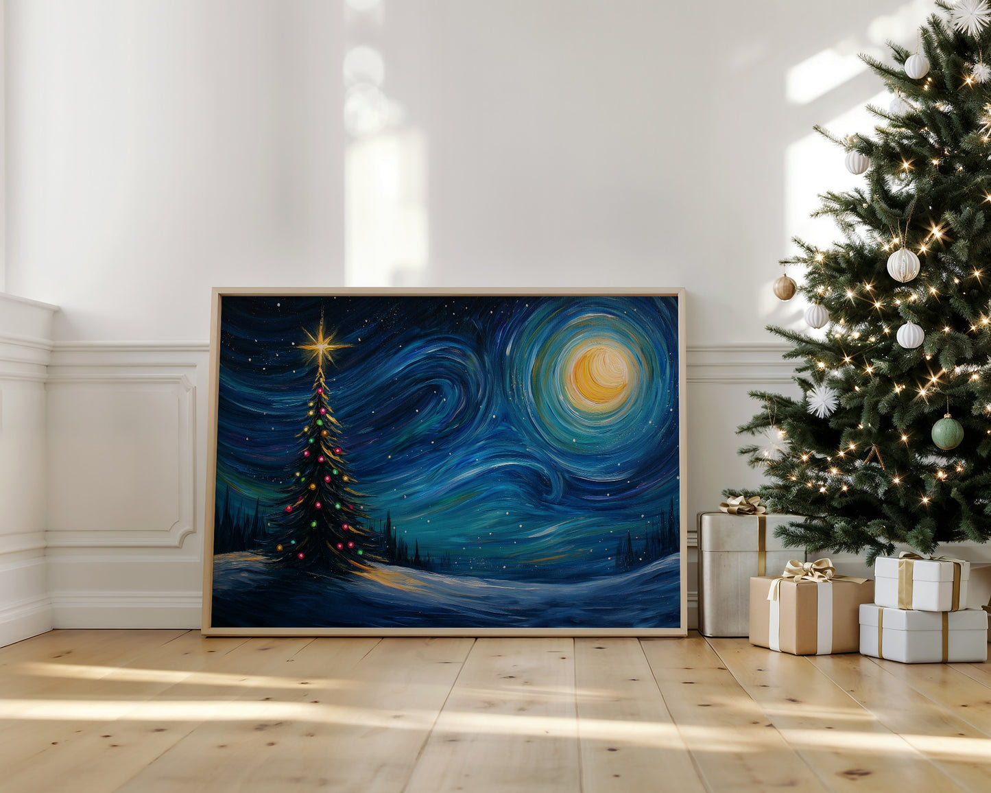 Starlit Pine Dances With Moon