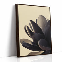 Midnight Petals in Cream Silence