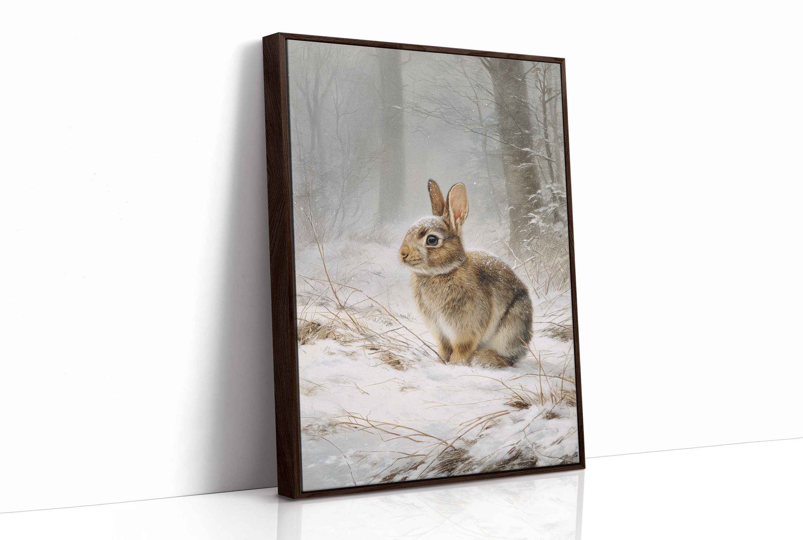 Winter Rabbit Finds Silent Snow