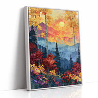 Autumn Aspens, Sunset Over Blue Peaks