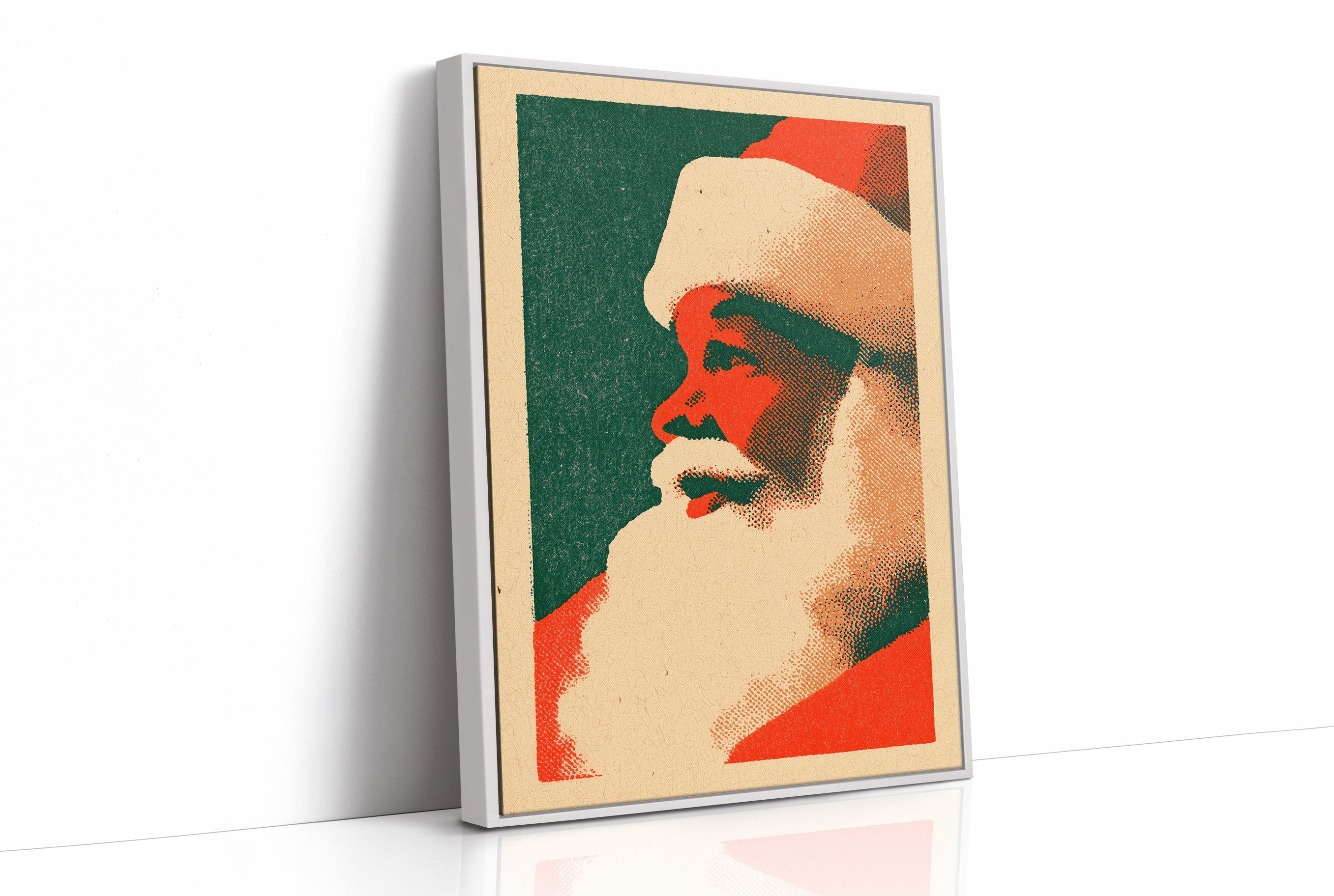 Santa in Profile, Halftone