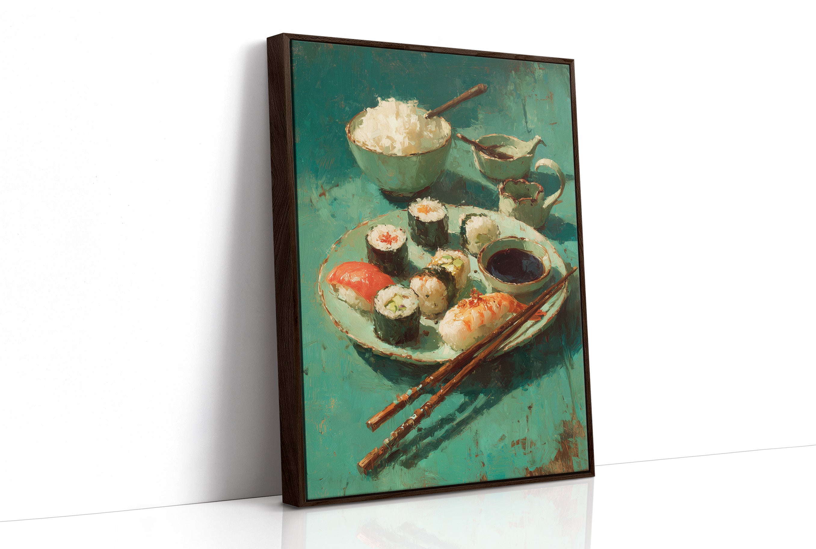 Sushi in Teal Shadow