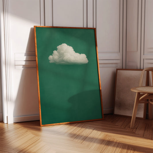 White Cloud on Emerald Sky