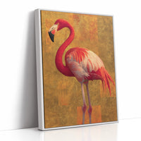 Flamingo in Gold Light