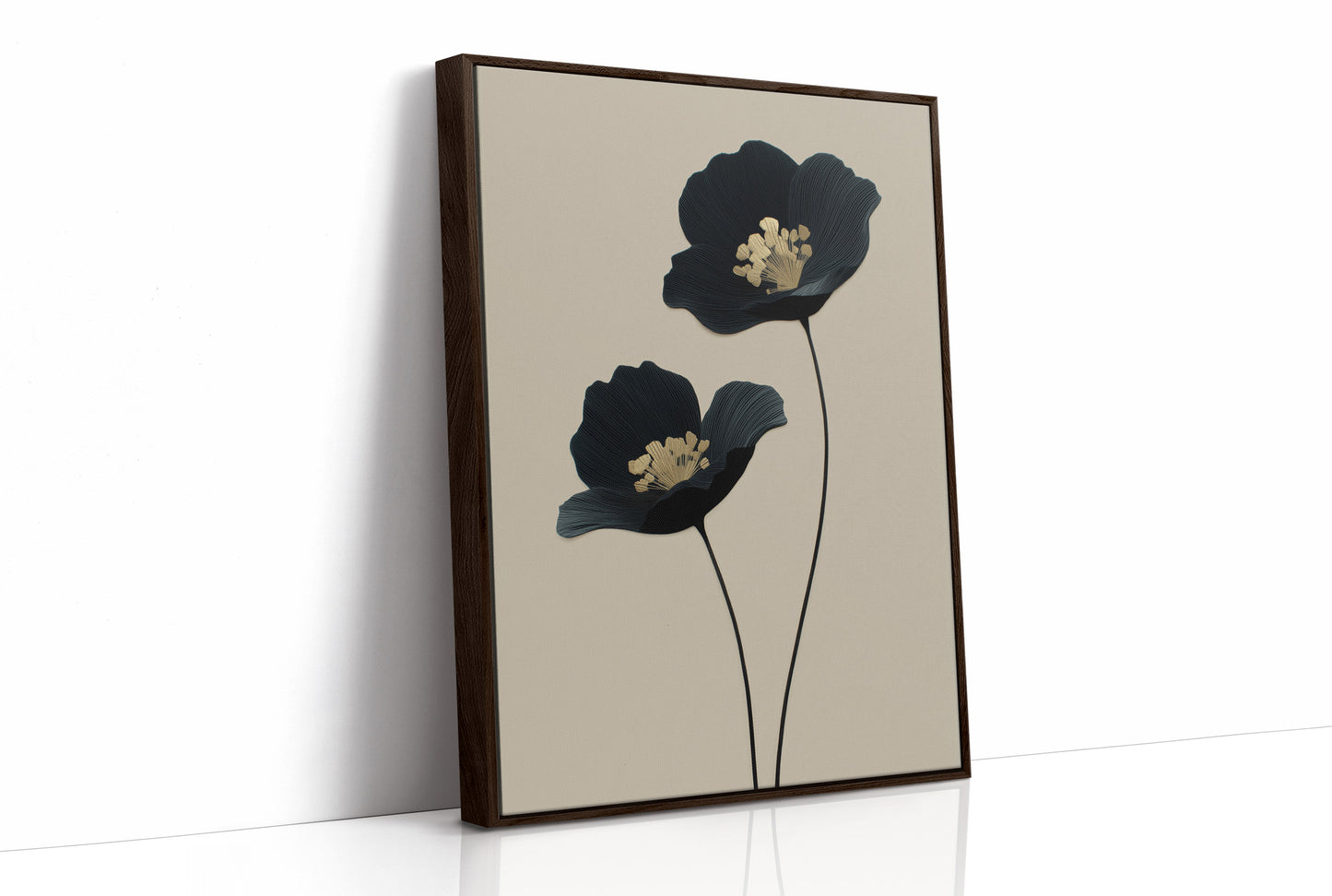 Midnight Blooms with Golden Hearts