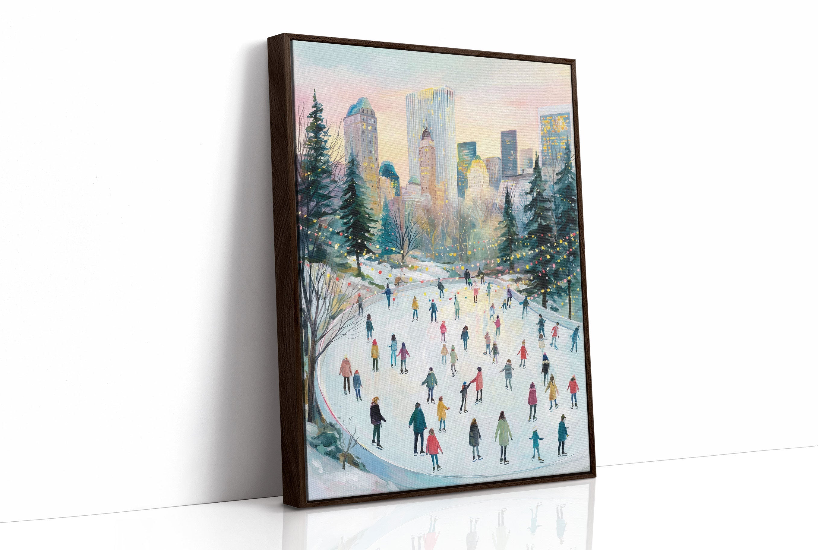 Winter Dancers Beneath City Lights