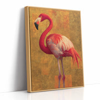 Flamingo in Gold Light