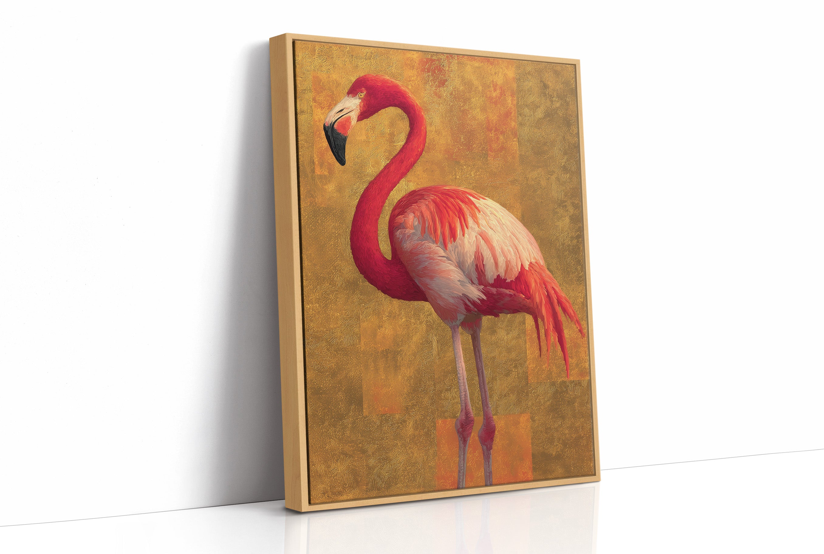 Flamingo in Gold Light