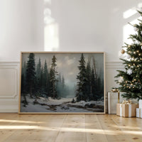 Winter Pines Guard Silent Stream